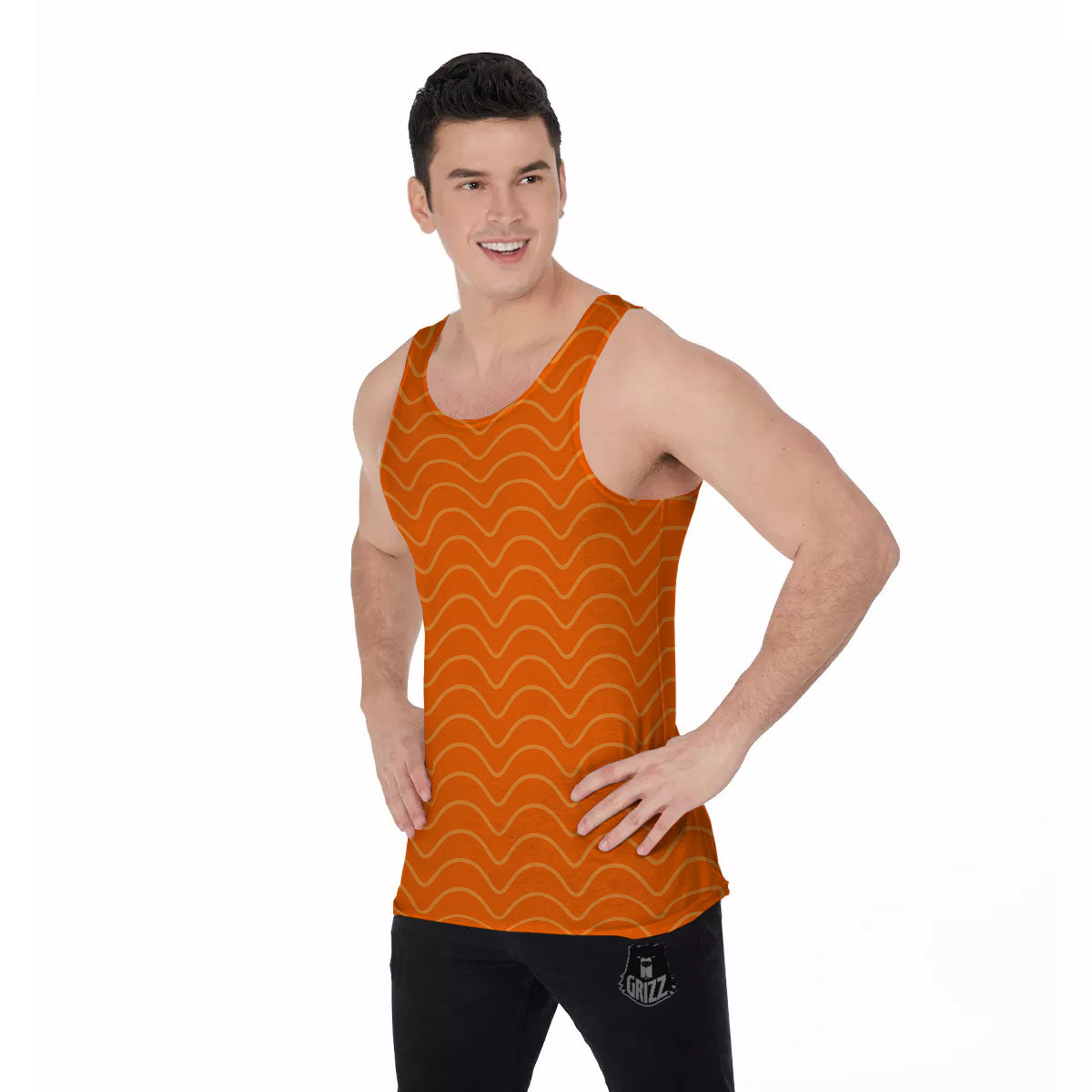 Salmon Fillet Print Men's Tank Top-grizzshop
