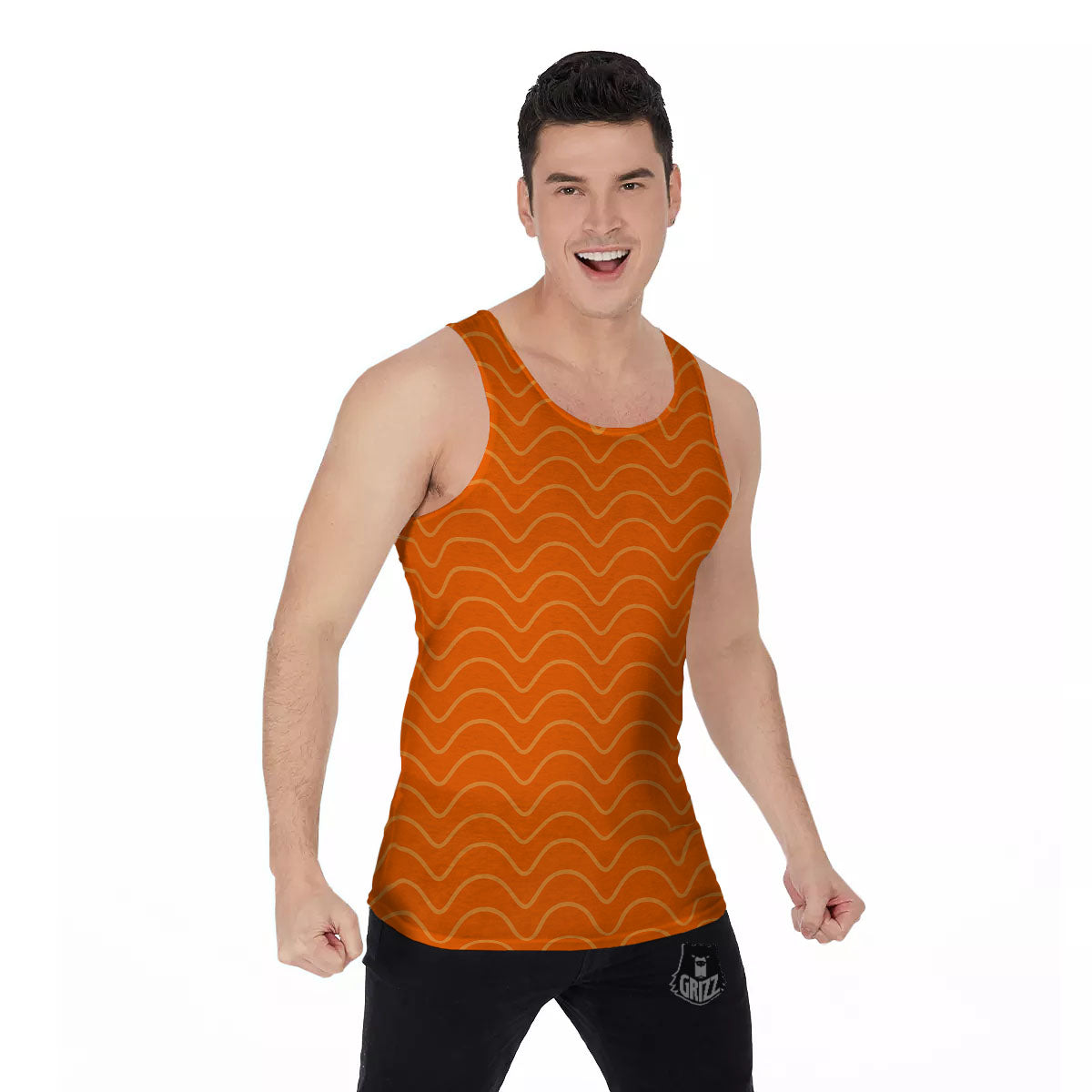 Salmon Fillet Print Men's Tank Top-grizzshop