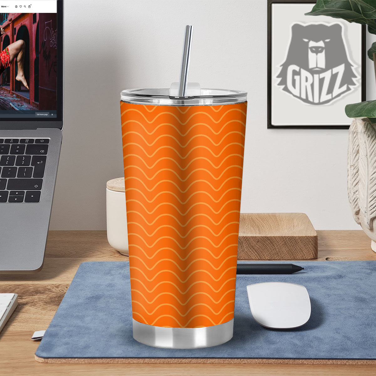 Salmon Fillet Print Tumbler-grizzshop