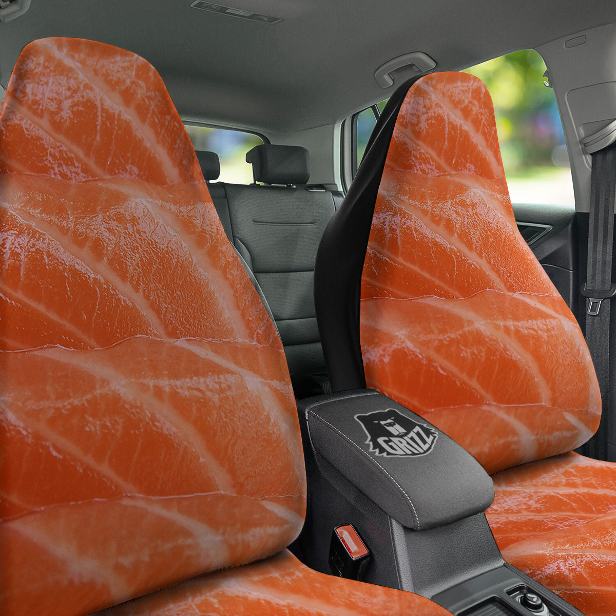 Salmon Print Car Seat Covers-grizzshop