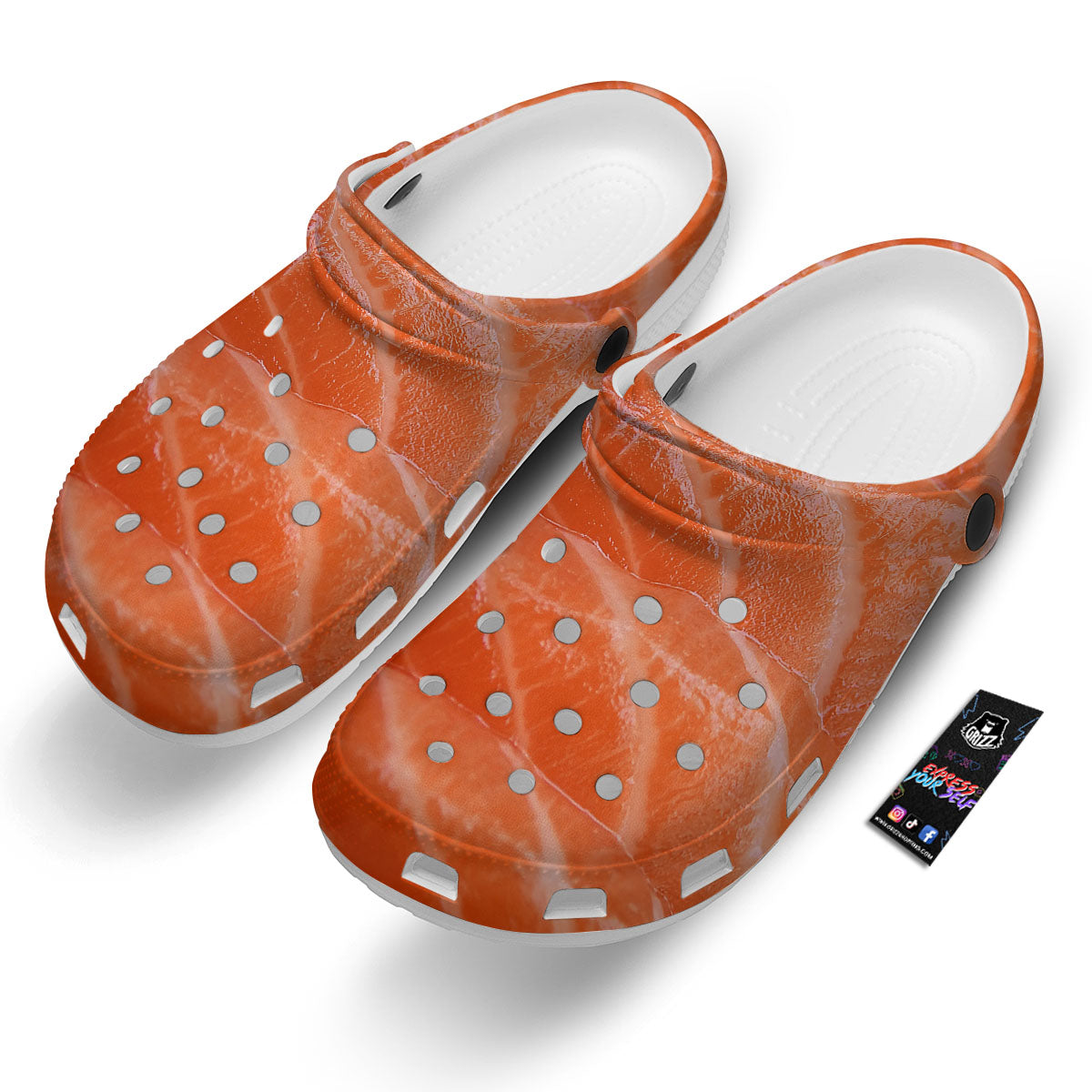 Salmon Print Clog-grizzshop