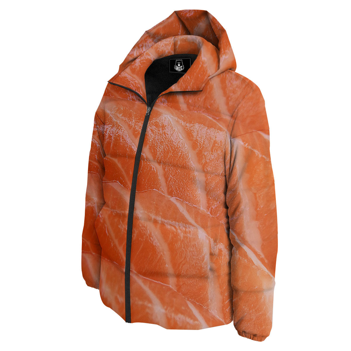 Salmon Print Down Jacket-grizzshop