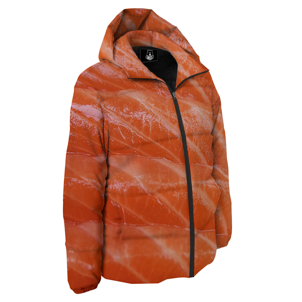 Salmon Print Down Jacket-grizzshop