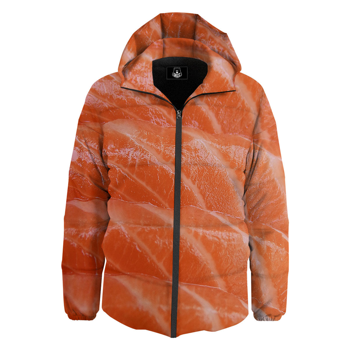 Salmon Print Down Jacket-grizzshop
