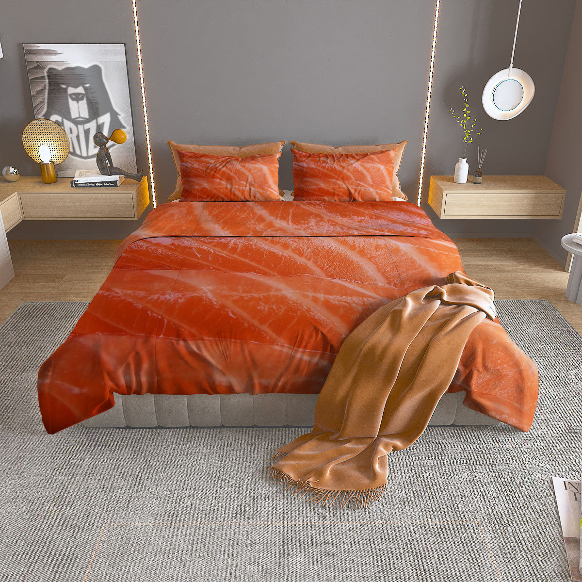 Shar Pei Vintage Print Duvet Cover Bedding Set