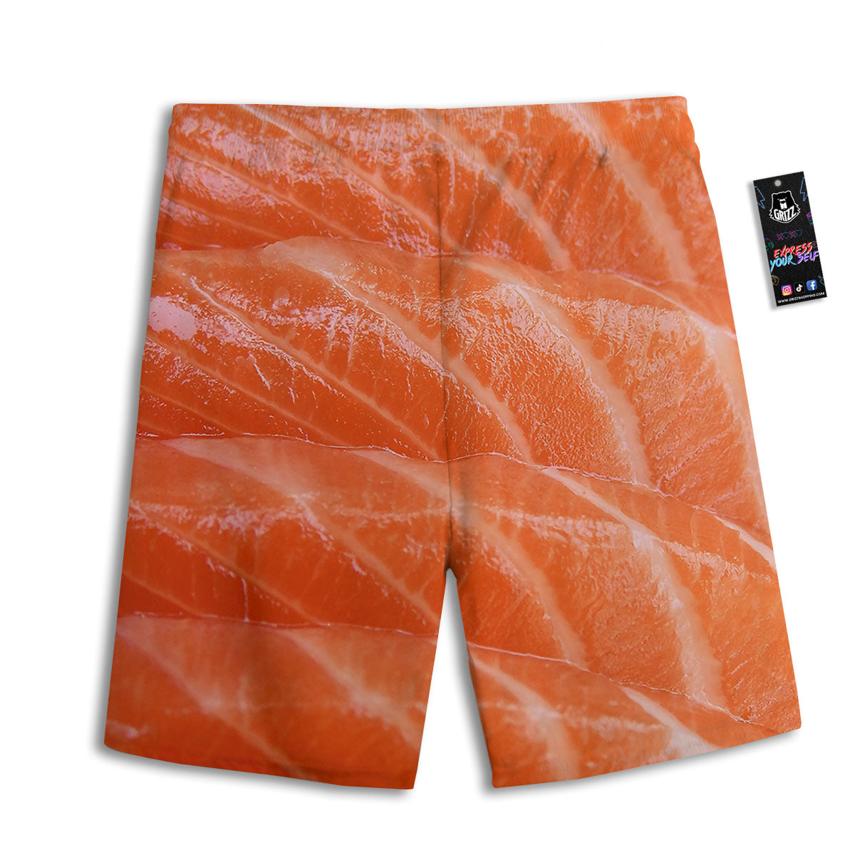 Salmon Print Men's Athletic Shorts