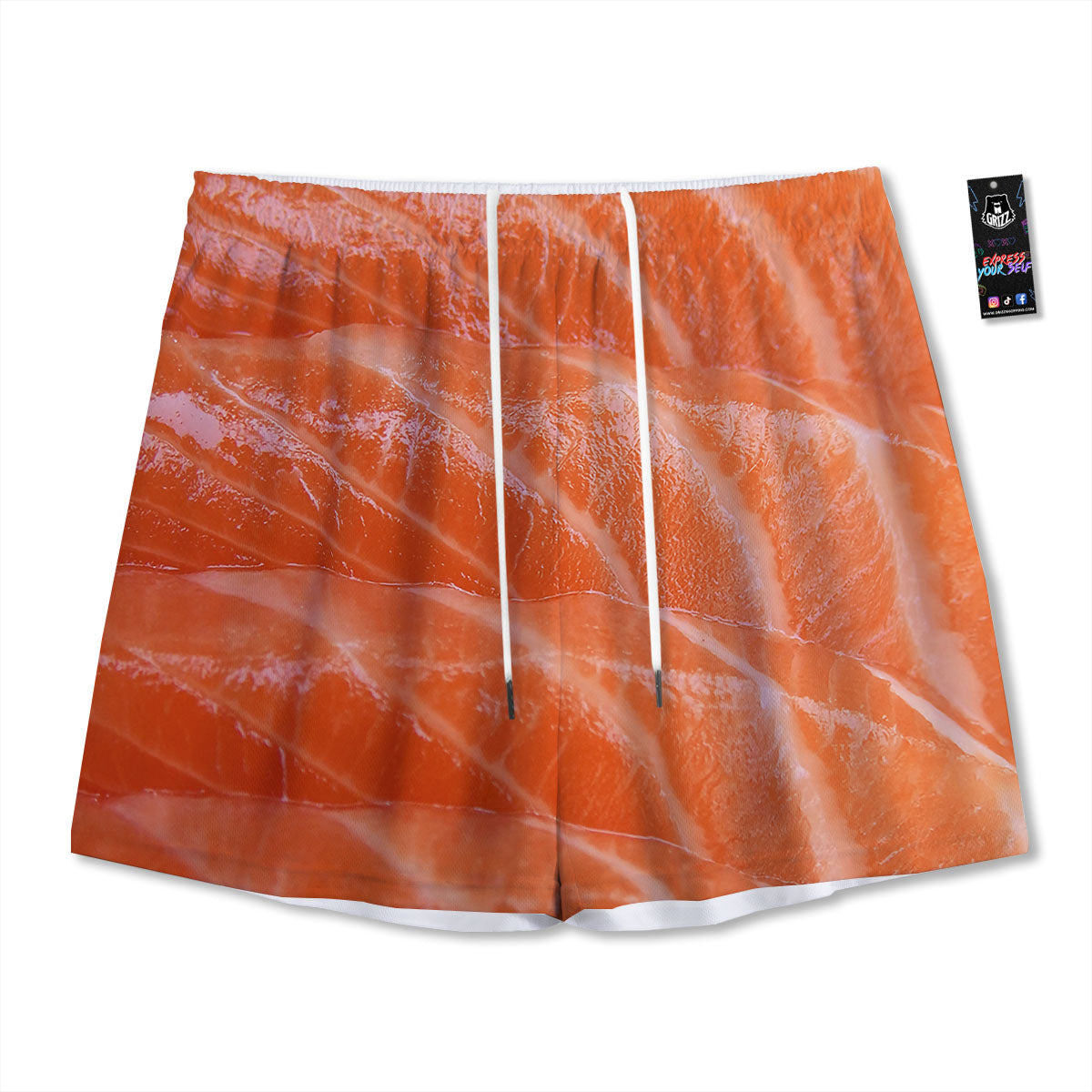 Salmon Print Mesh Shorts