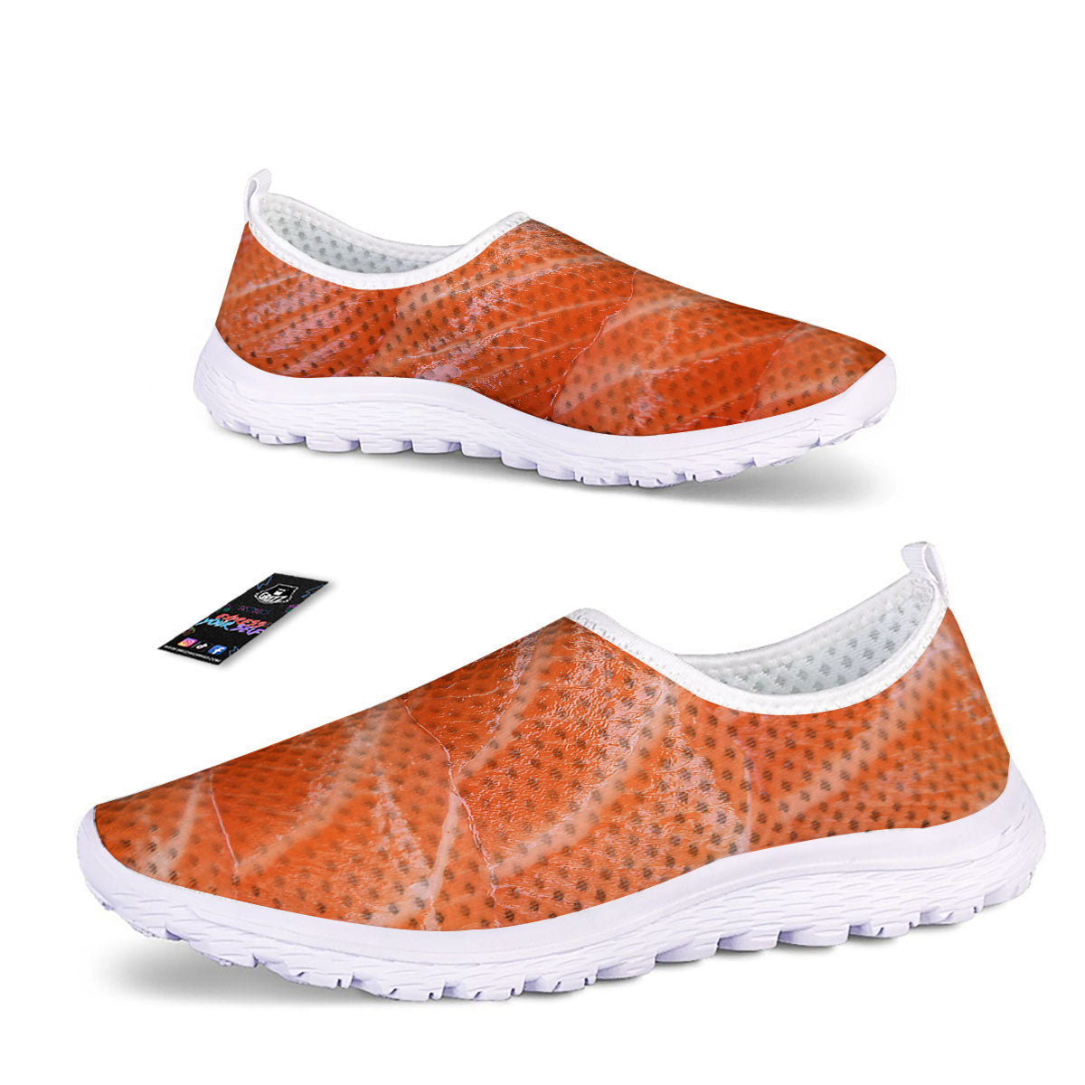 Salmon Print Nurse Shoes-grizzshop