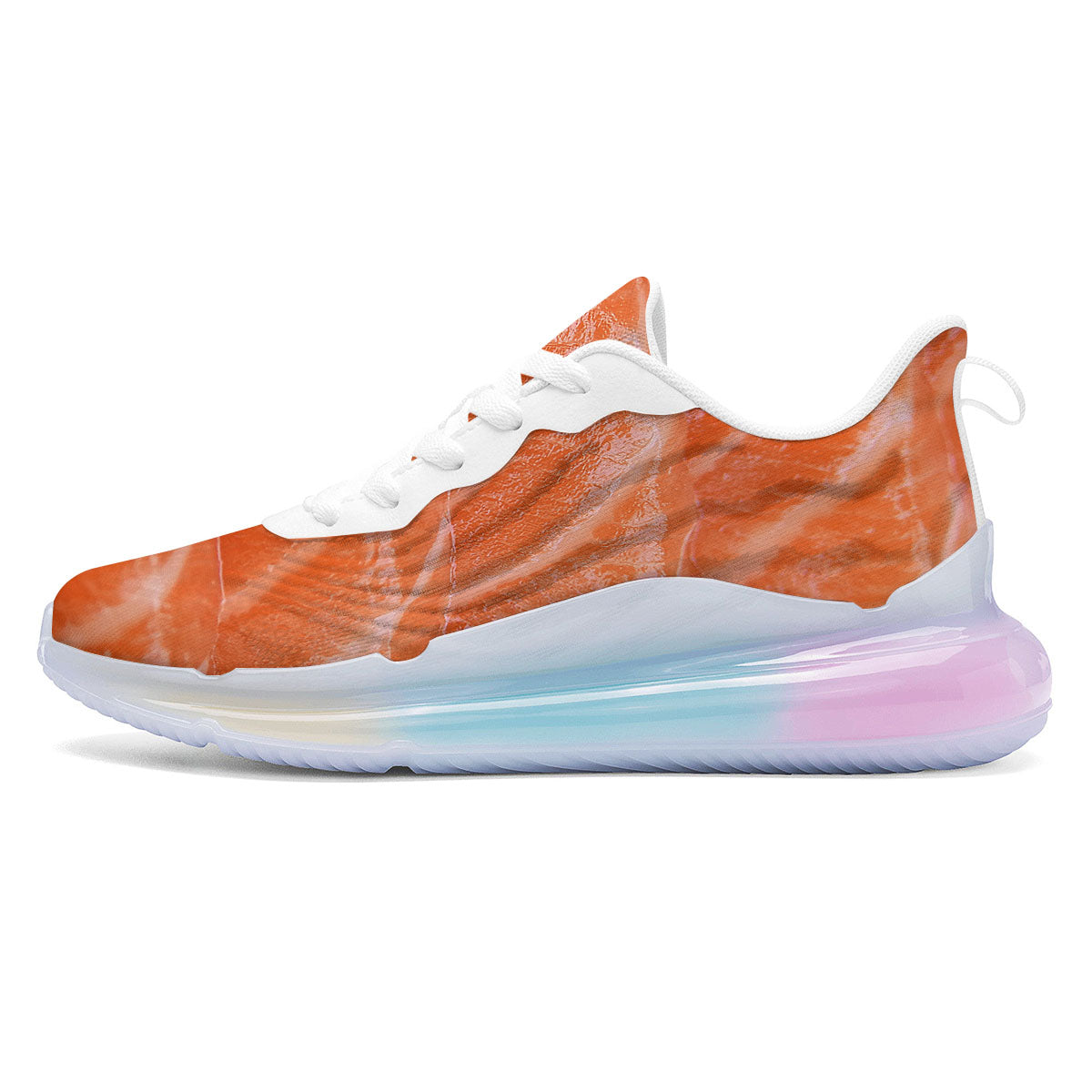 Salmon Print Running Sneakers-grizzshop