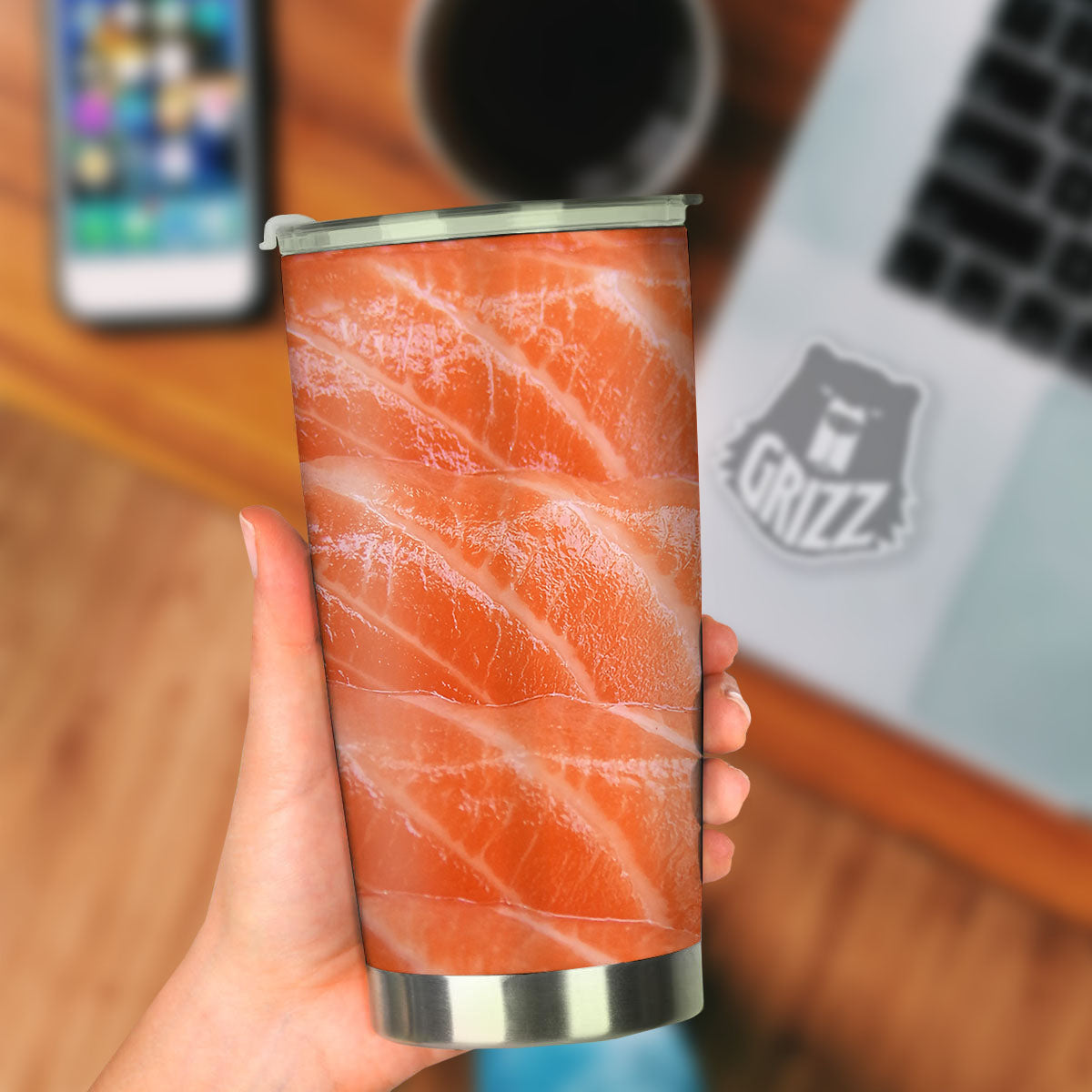 Salmon Print Tumbler-grizzshop