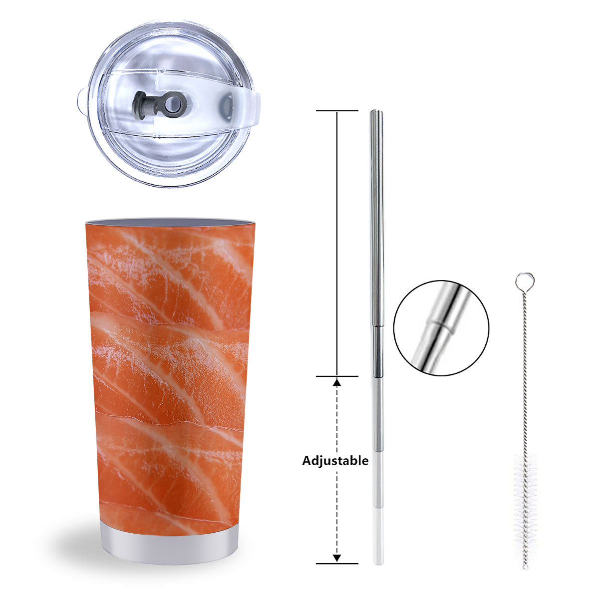 Salmon Print Tumbler-grizzshop