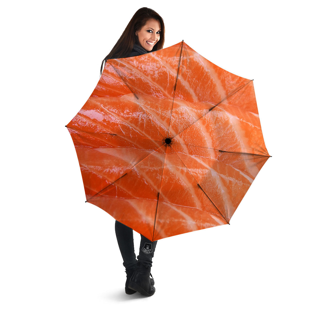 Salmon Print Umbrella-grizzshop