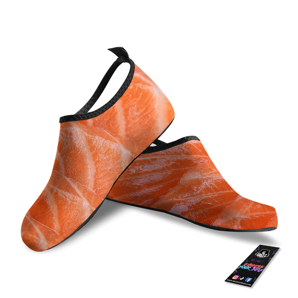 Salmon Print Water Shoes-grizzshop