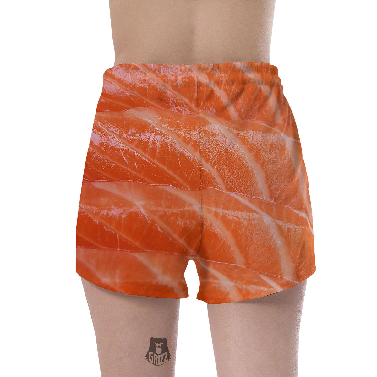 Salmon Print Women's Shorts-grizzshop
