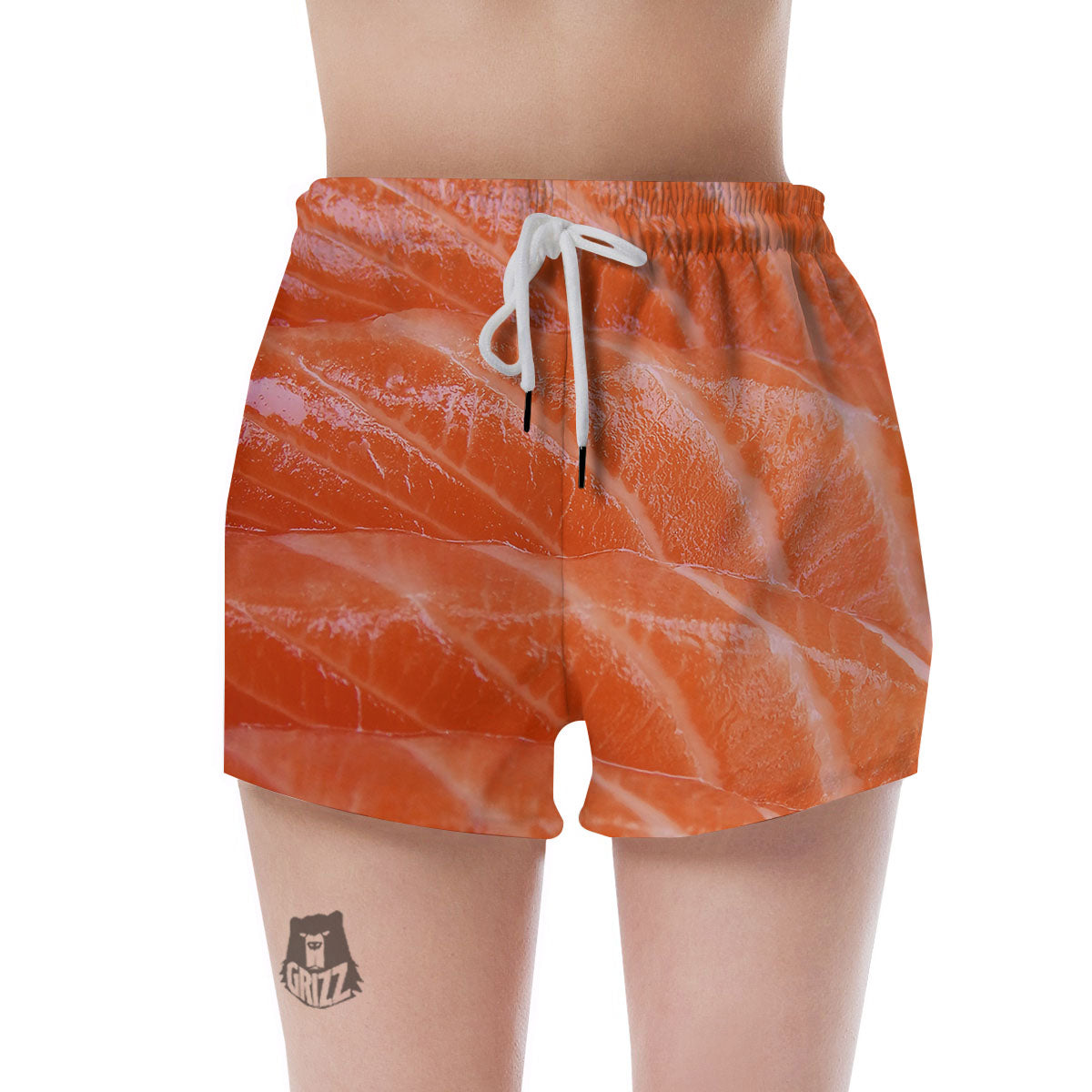 Salmon Print Women's Shorts-grizzshop