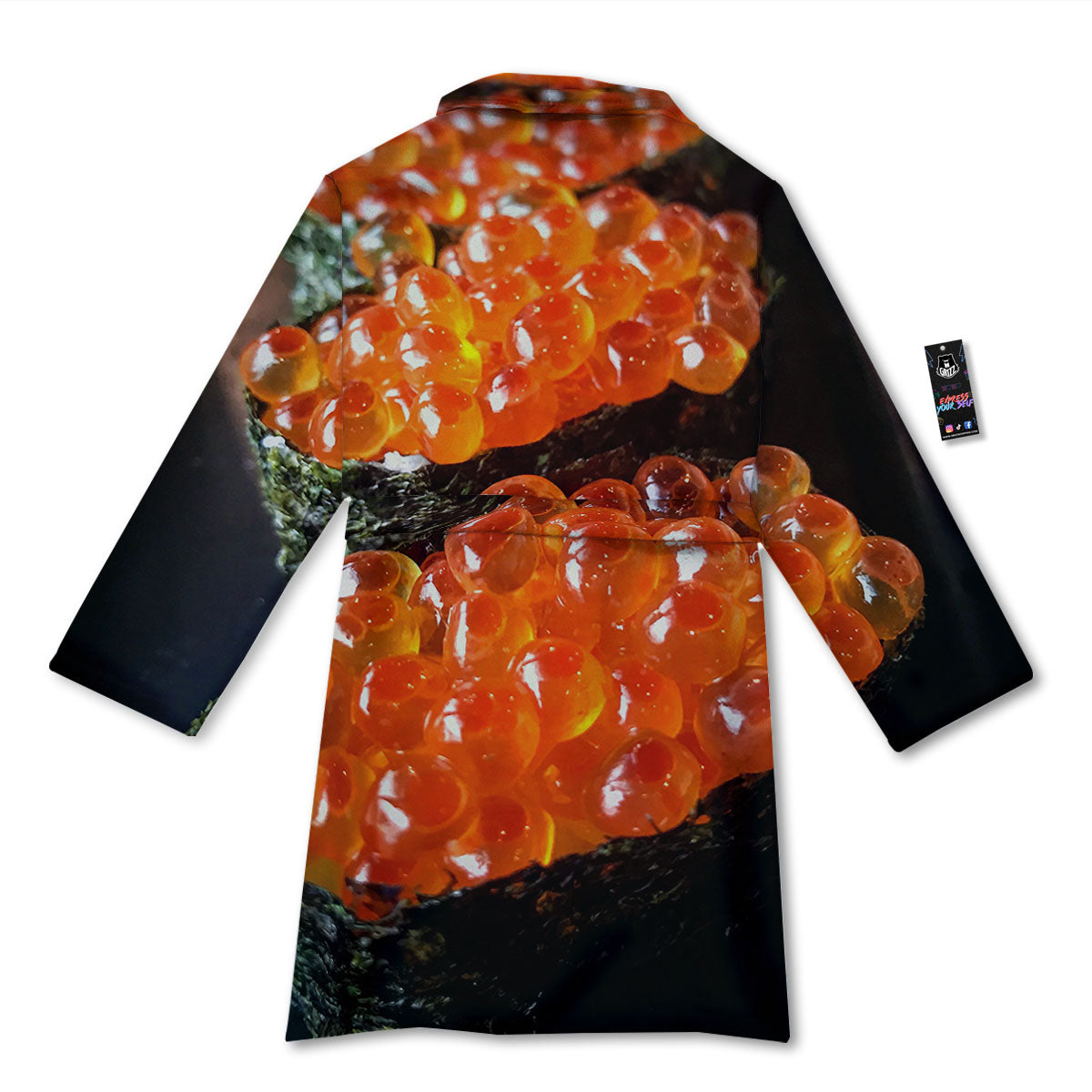 Salmon Roe Sushi Print Bathrobe-grizzshop