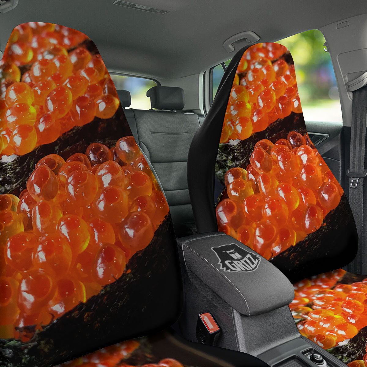 Salmon Roe Sushi Print Car Seat Covers-grizzshop