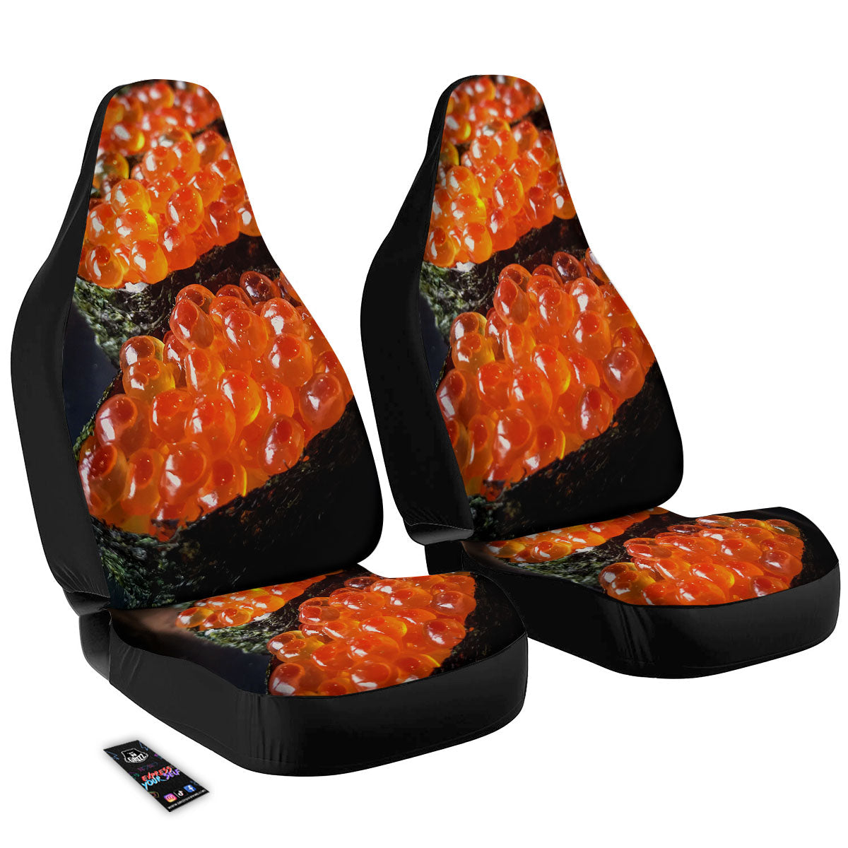Salmon Roe Sushi Print Car Seat Covers-grizzshop