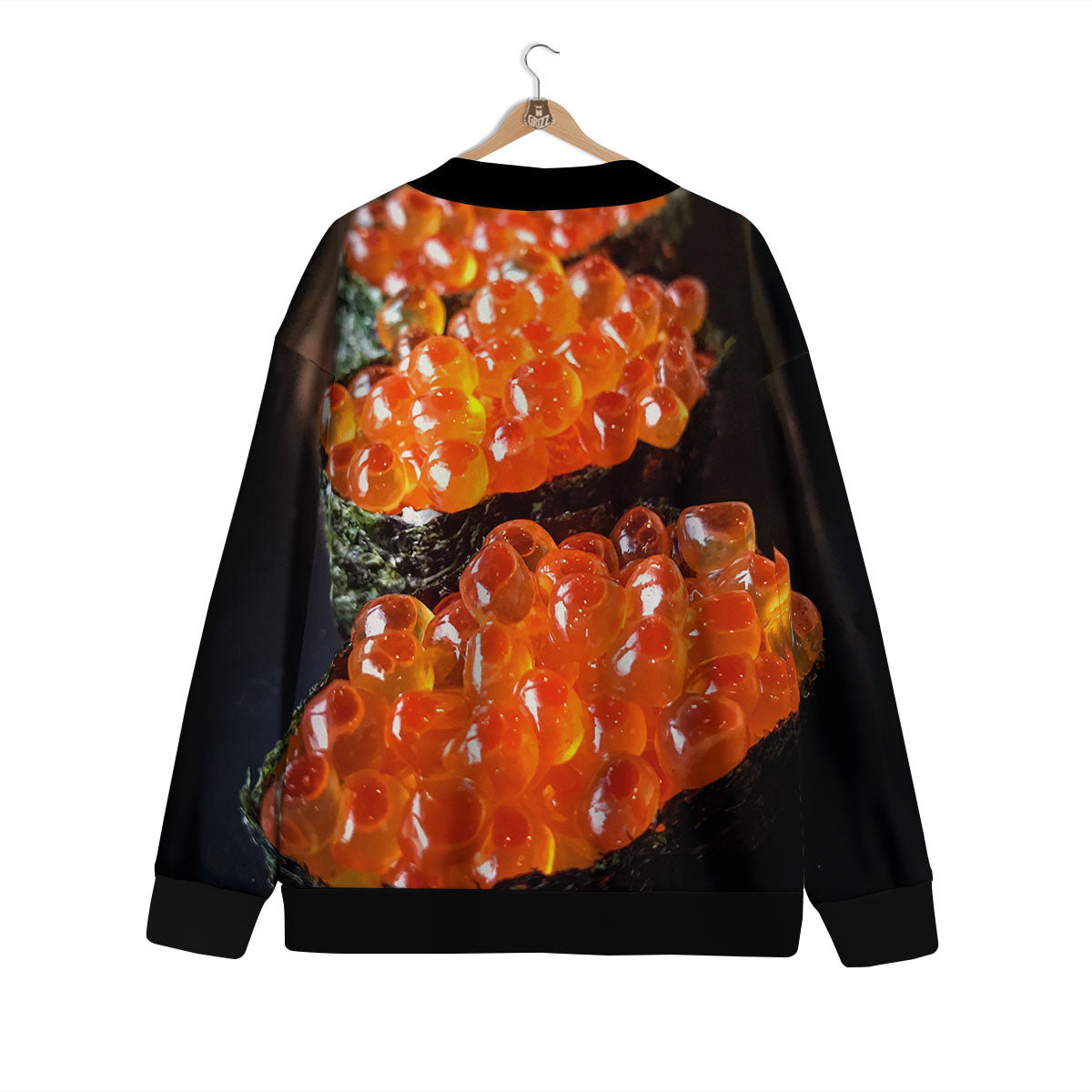 Salmon Roe Sushi Print Cardigan-grizzshop