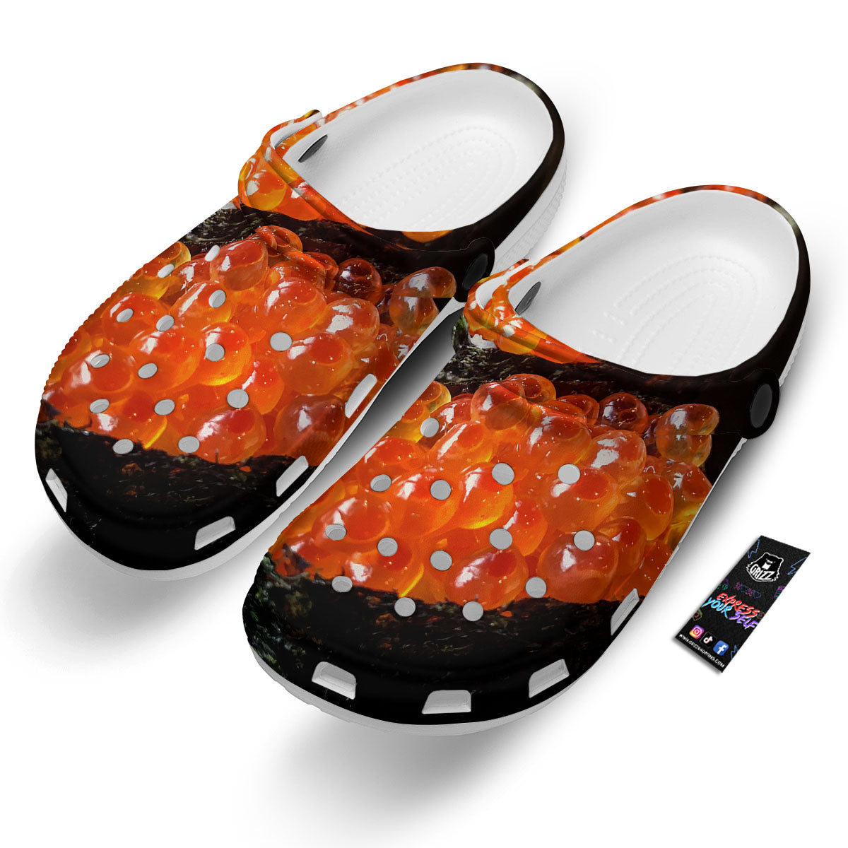 Salmon Roe Sushi Print Clog-grizzshop