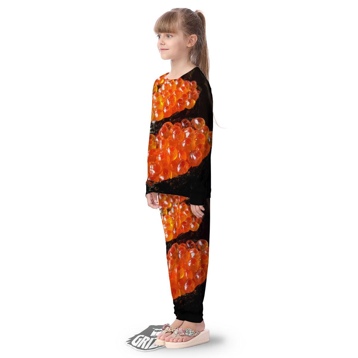 Salmon Roe Sushi Print Kid's Pajamas-grizzshop