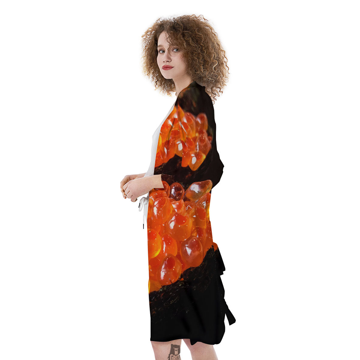 Salmon Roe Sushi Print Kimono-grizzshop