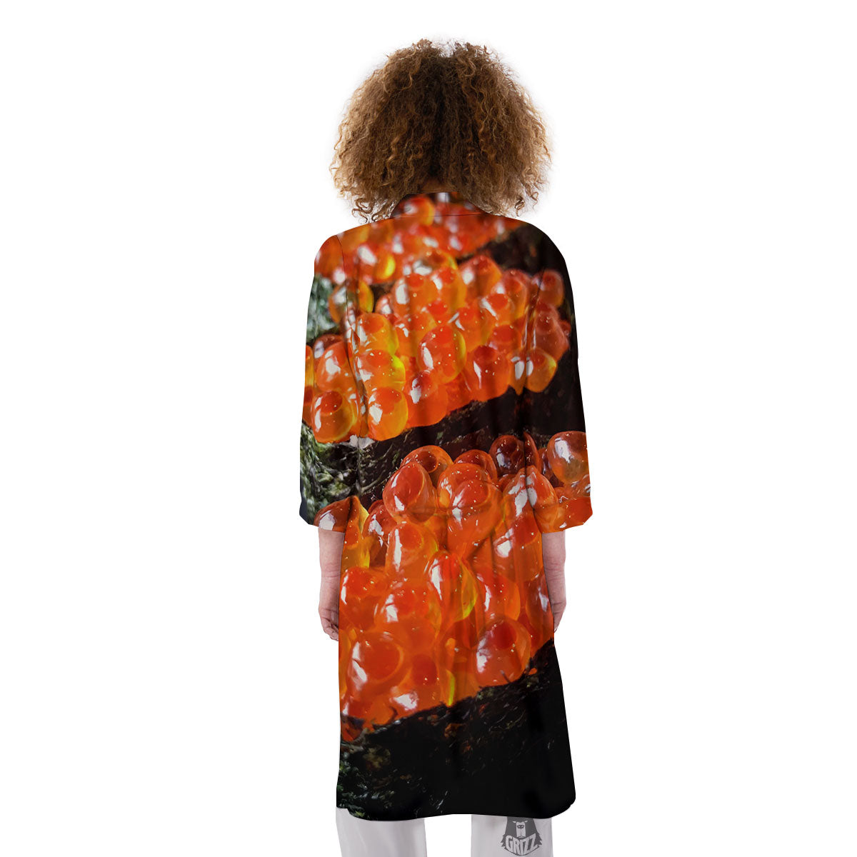 Salmon Roe Sushi Print Kimono-grizzshop