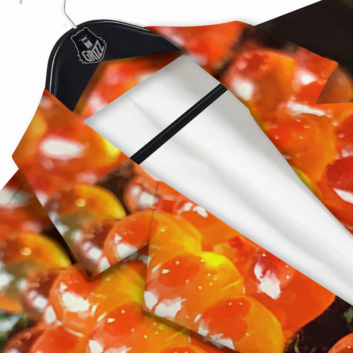 Salmon Roe Sushi Print Men's Sport Coat-grizzshop