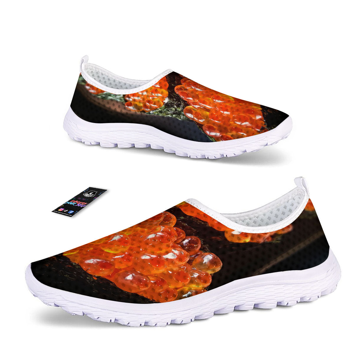 Salmon Roe Sushi Print Nurse Shoes-grizzshop