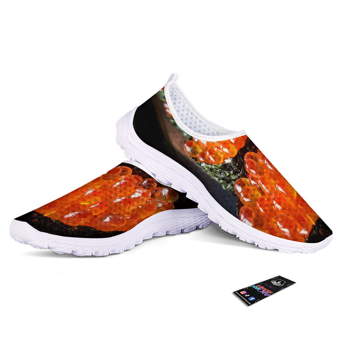 Salmon Roe Sushi Print Nurse Shoes-grizzshop