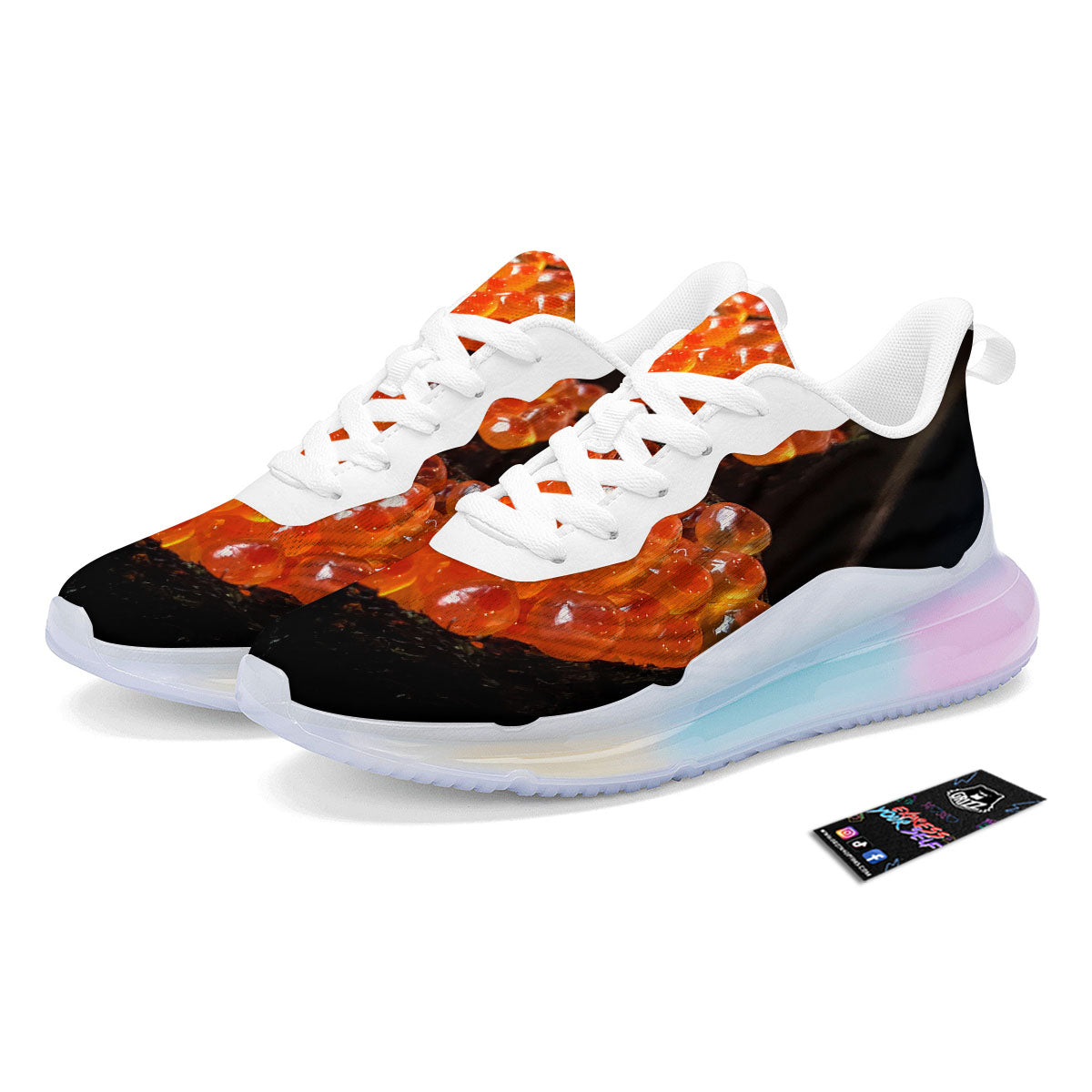Salmon Roe Sushi Print Running Sneakers-grizzshop