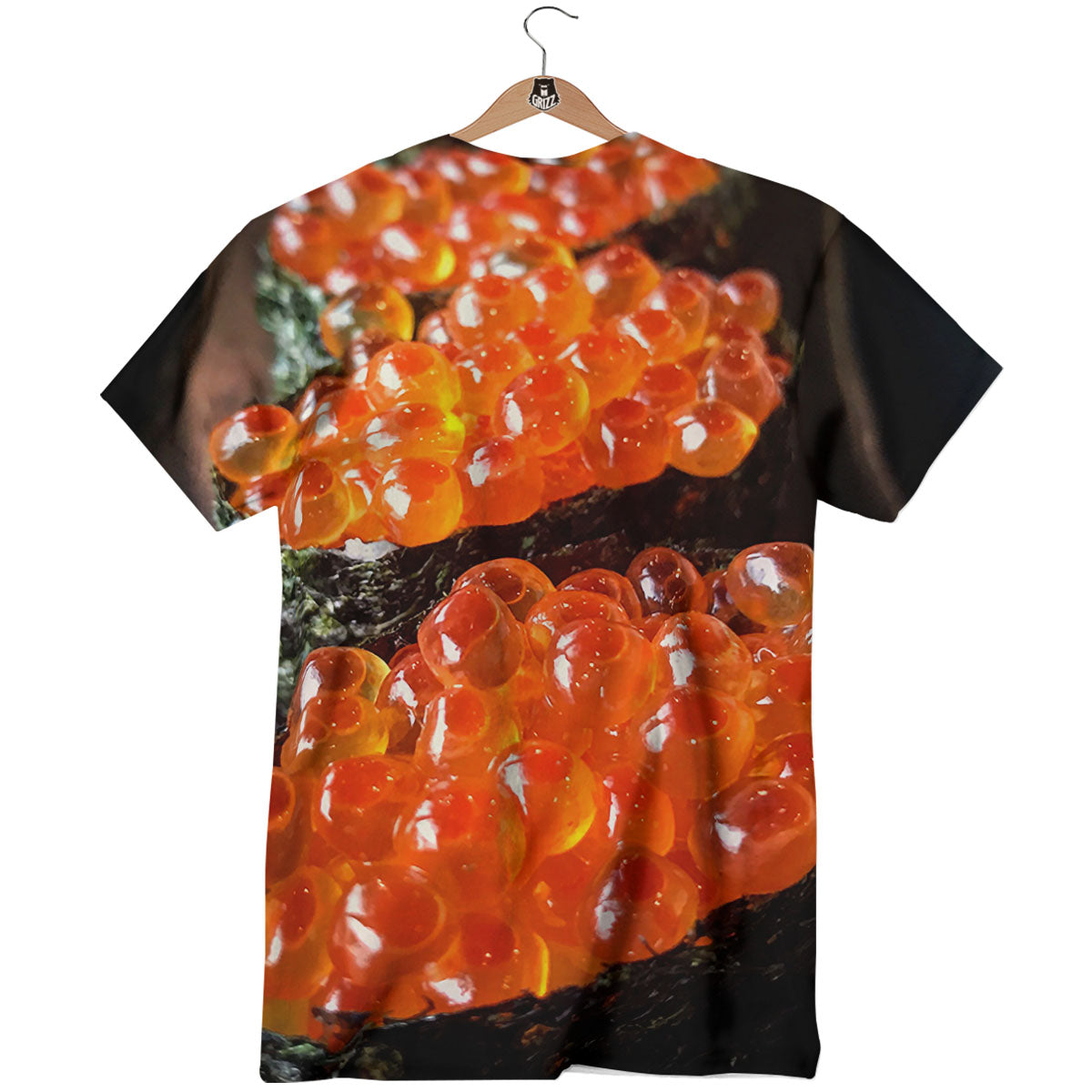 Salmon Roe Sushi Print T-Shirt-grizzshop