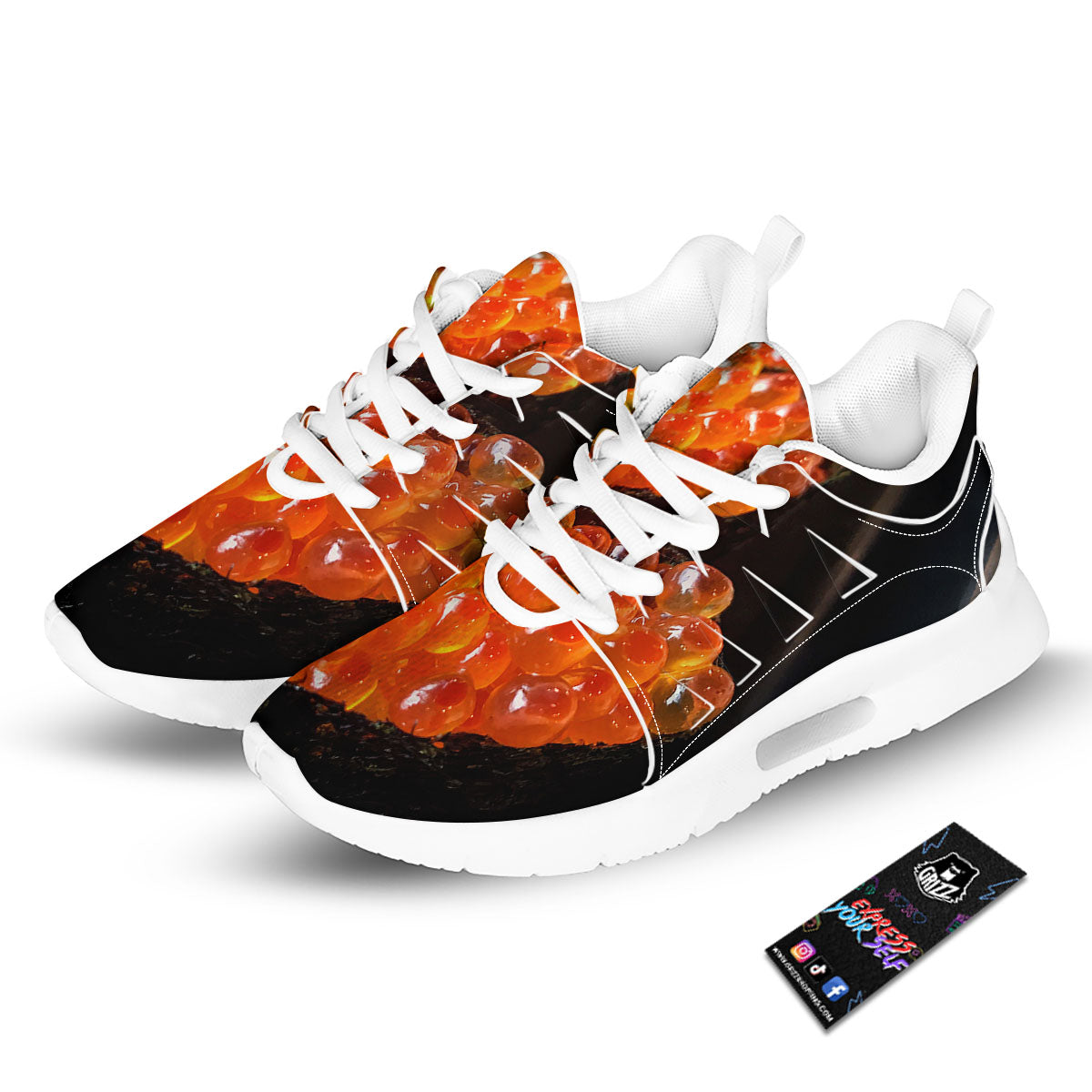 Salmon Roe Sushi Print Tennis Shoes-grizzshop