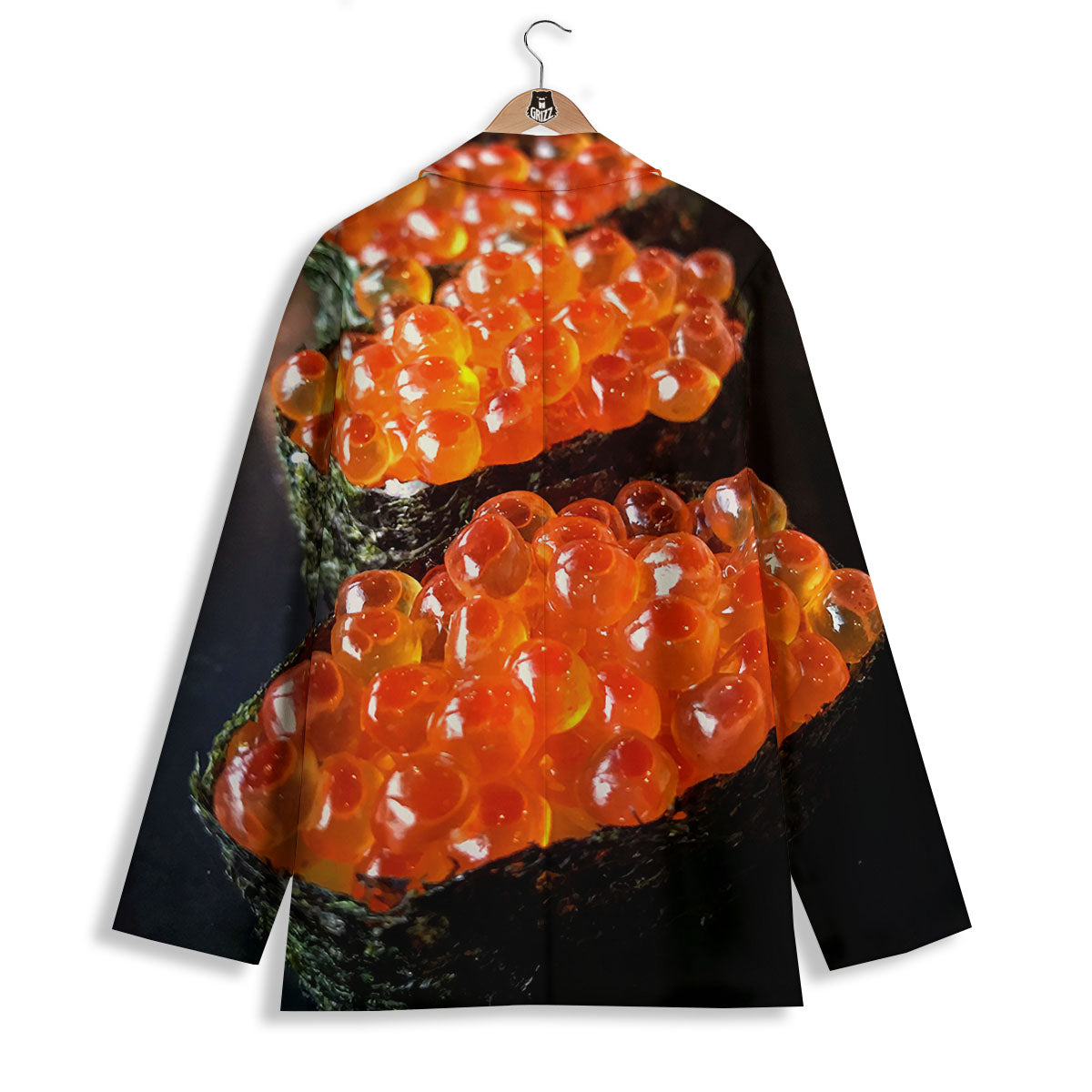 Salmon Roe Sushi Print Women's Blazer-grizzshop