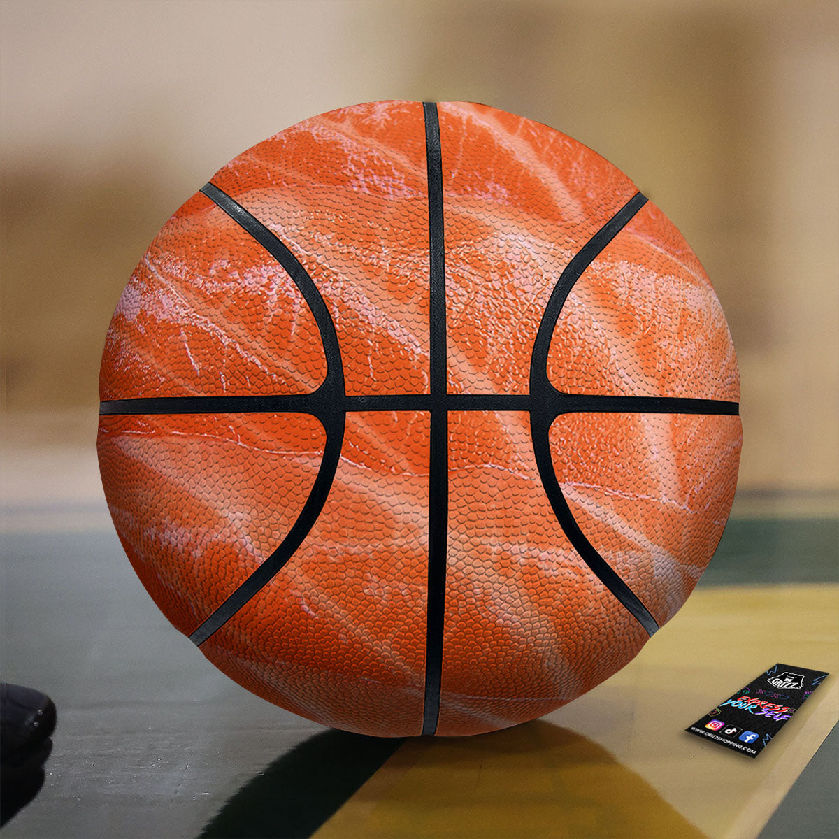 Shark Blue Print Pattern Basketball