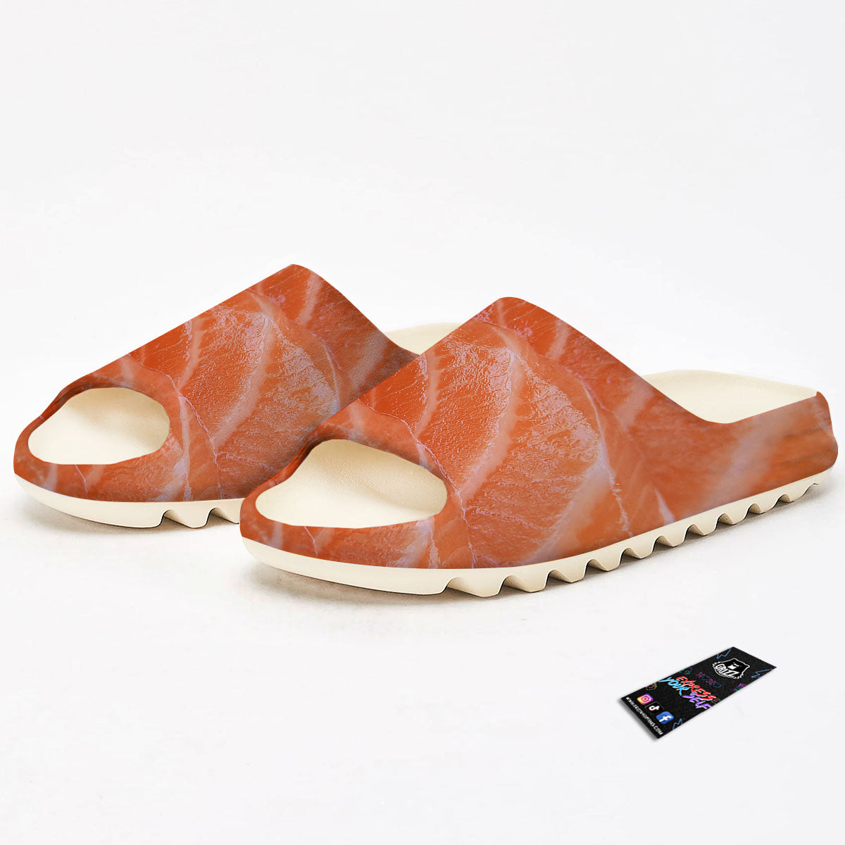 Salmon Print Sandals-grizzshop