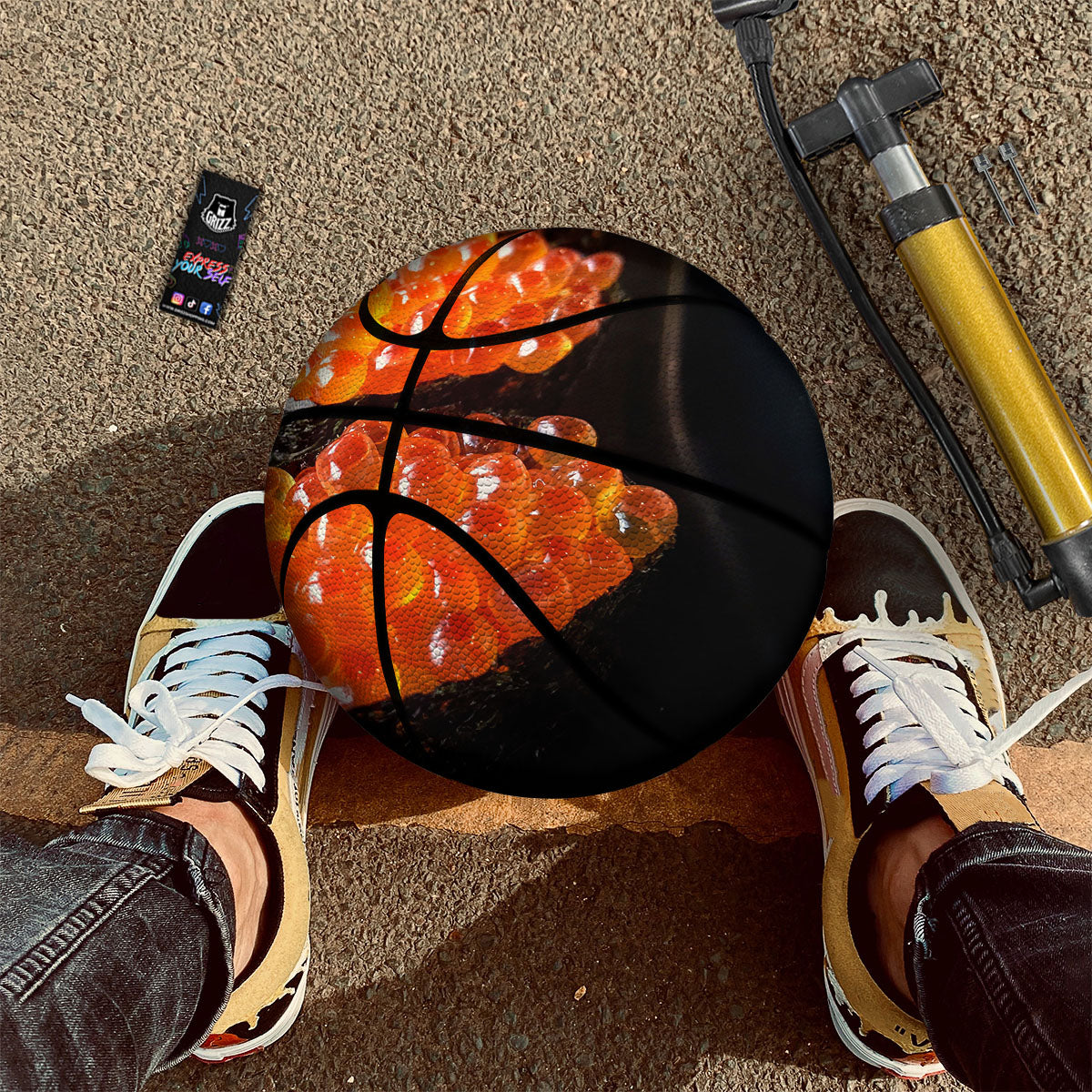 Shark Grey And White Print Pattern Basketball