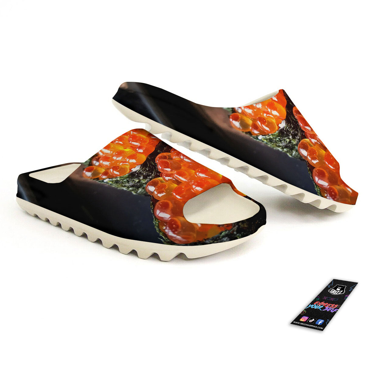 Salmon Roe Sushi Print Sandals-grizzshop
