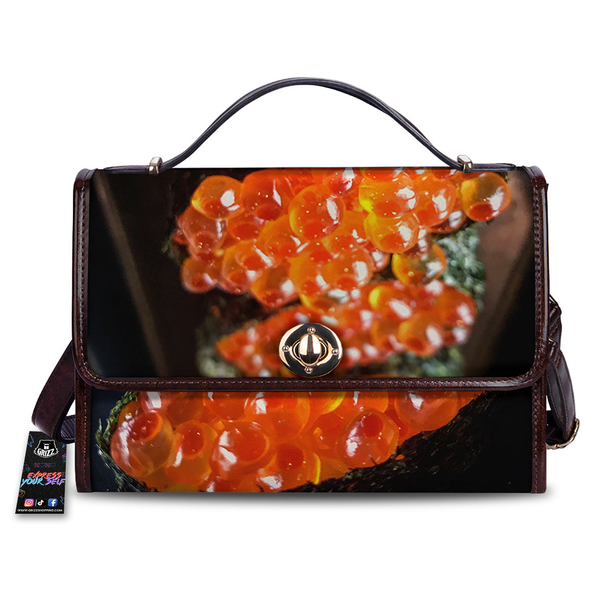 Salmon Roe Sushi Print Women's Satchel Bag