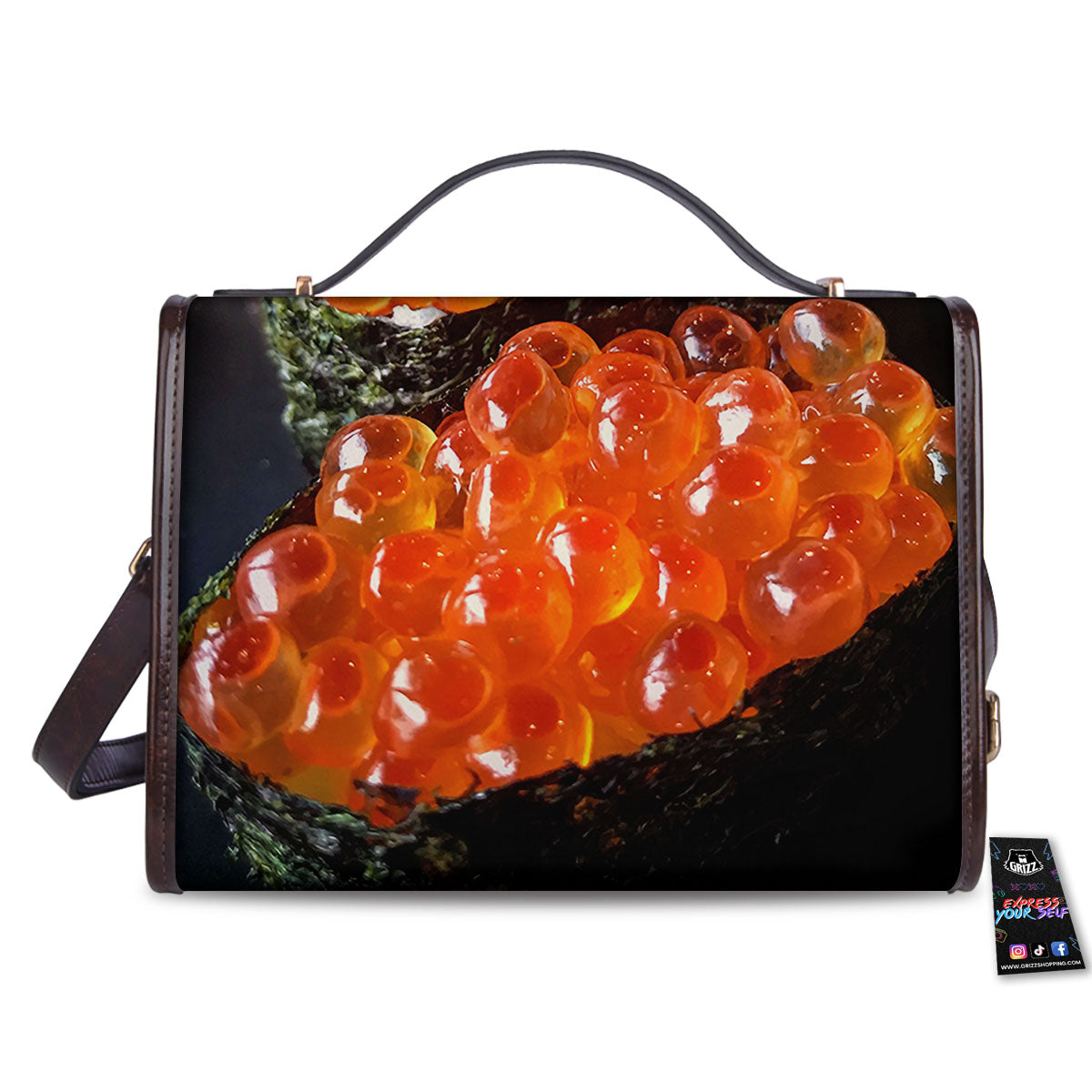 Salmon Roe Sushi Print Women's Satchel Bag