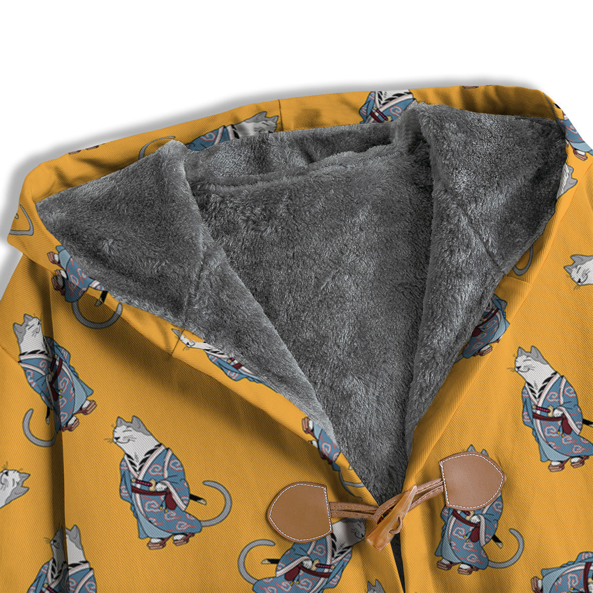 Samurai Cat Print Pattern Men's Windbreaker Jacket-grizzshop