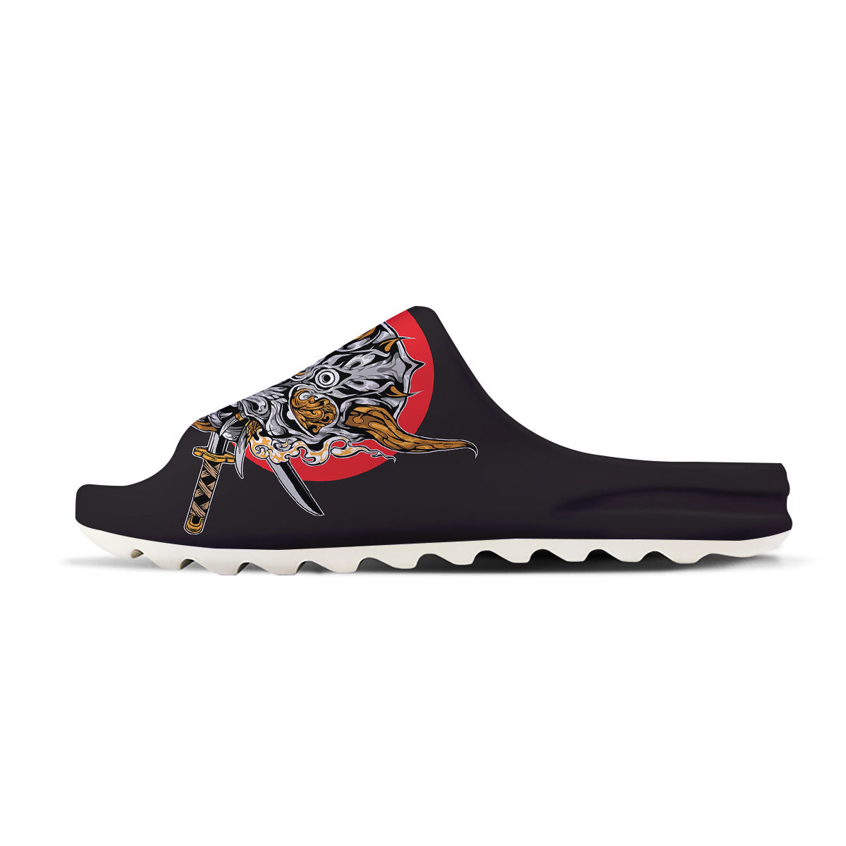 Samurai Demon Print Sandals-grizzshop