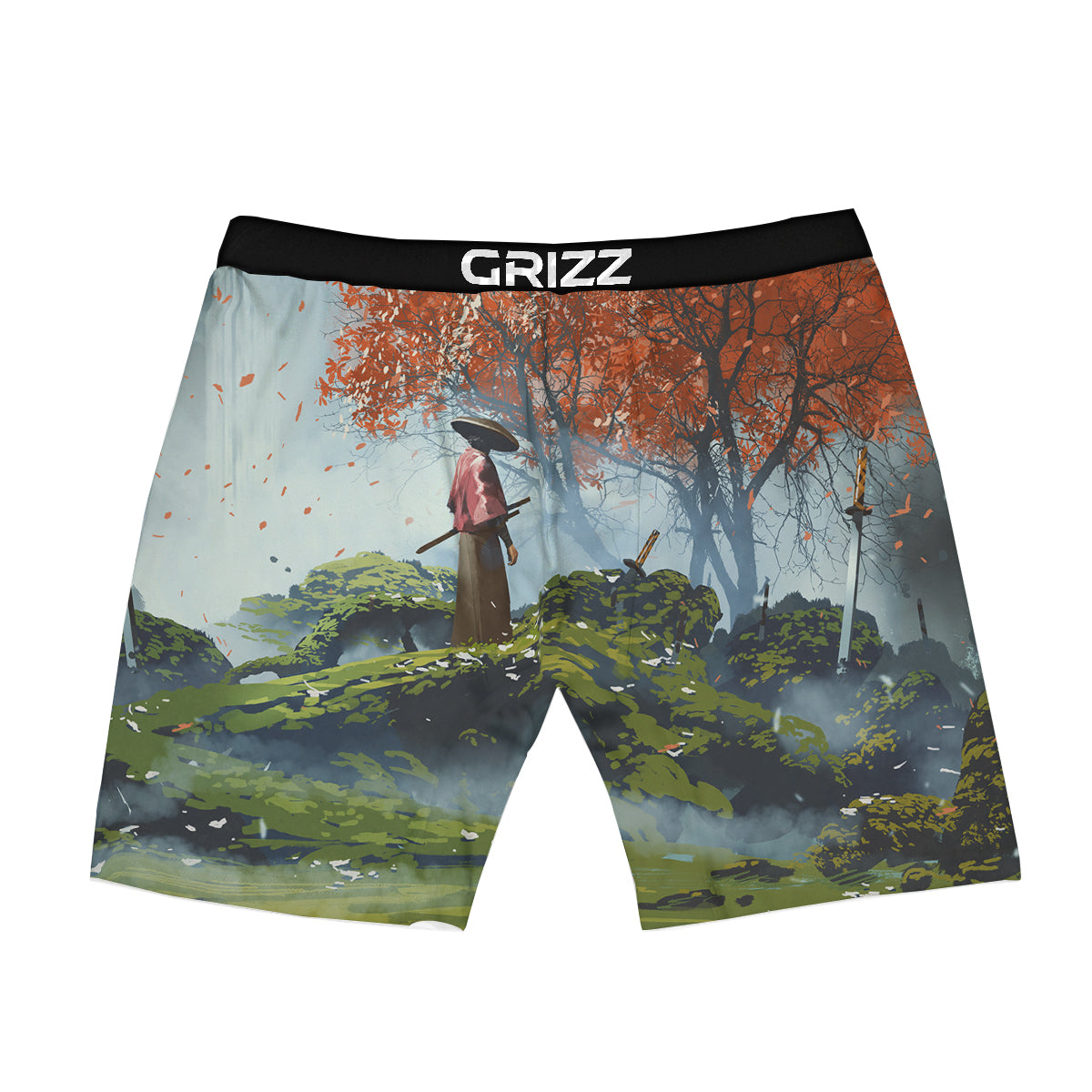 Samurai Fantasy Print Boxer Briefs-grizzshop
