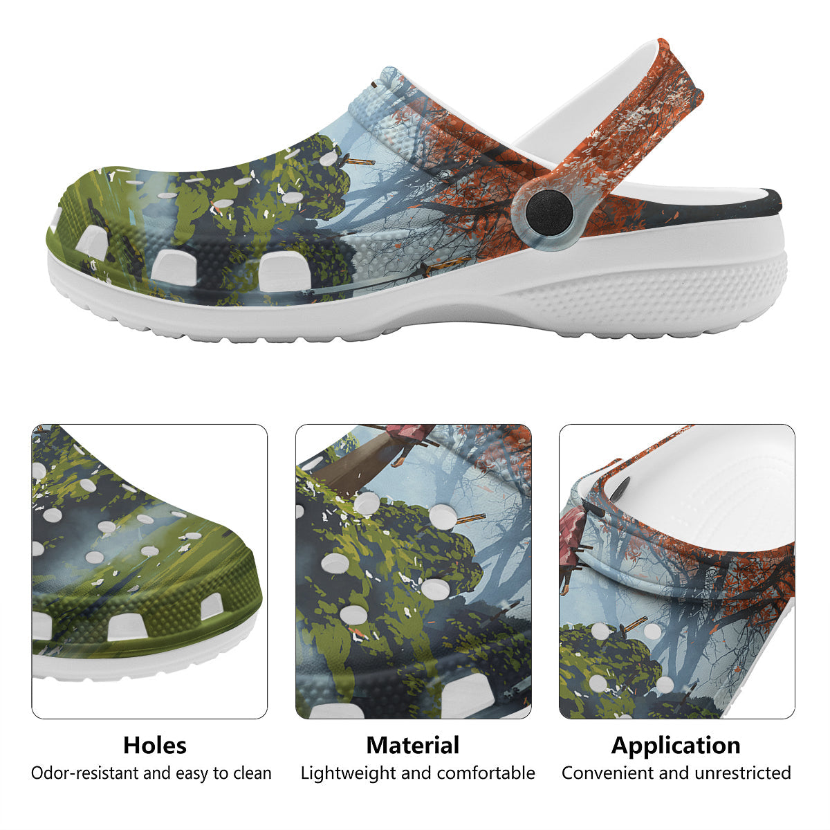 Samurai Fantasy Print Clog-grizzshop