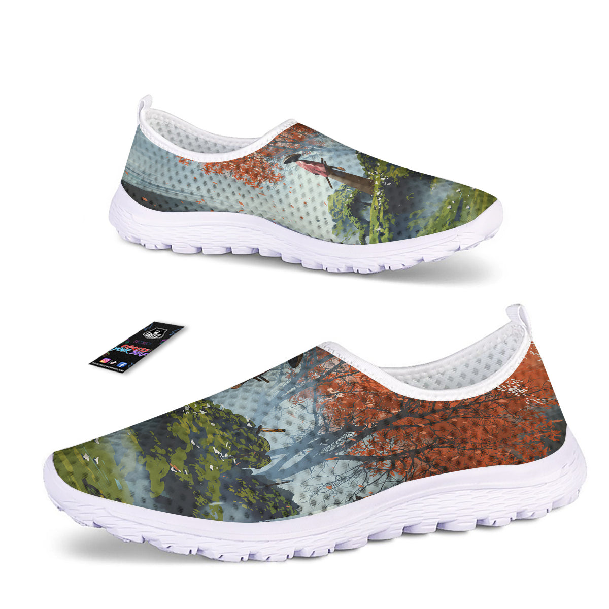 Samurai Fantasy Print Nurse Shoes-grizzshop