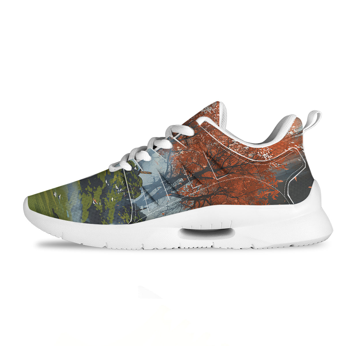Samurai Fantasy Print Tennis Shoes-grizzshop