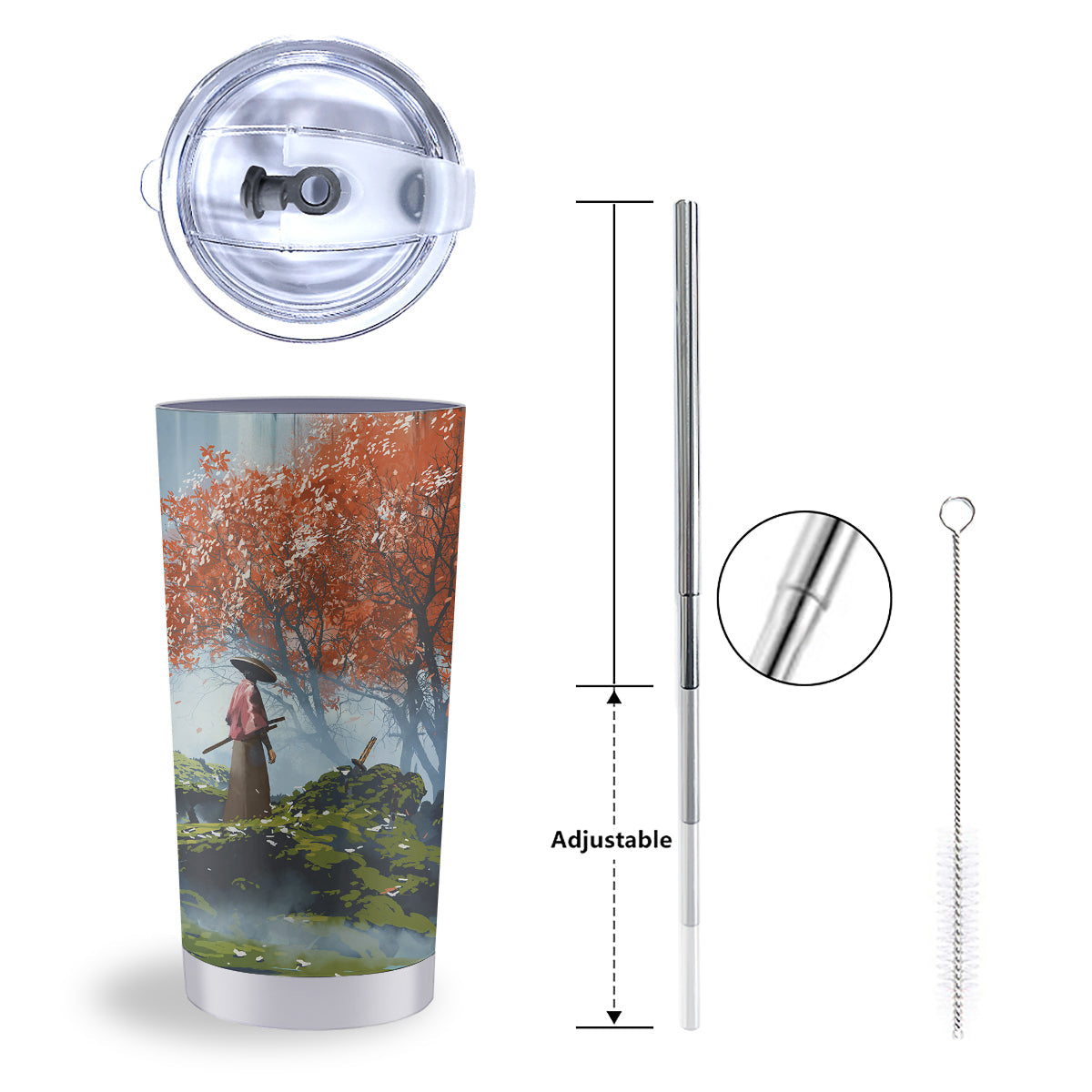 Samurai Fantasy Print Tumbler-grizzshop