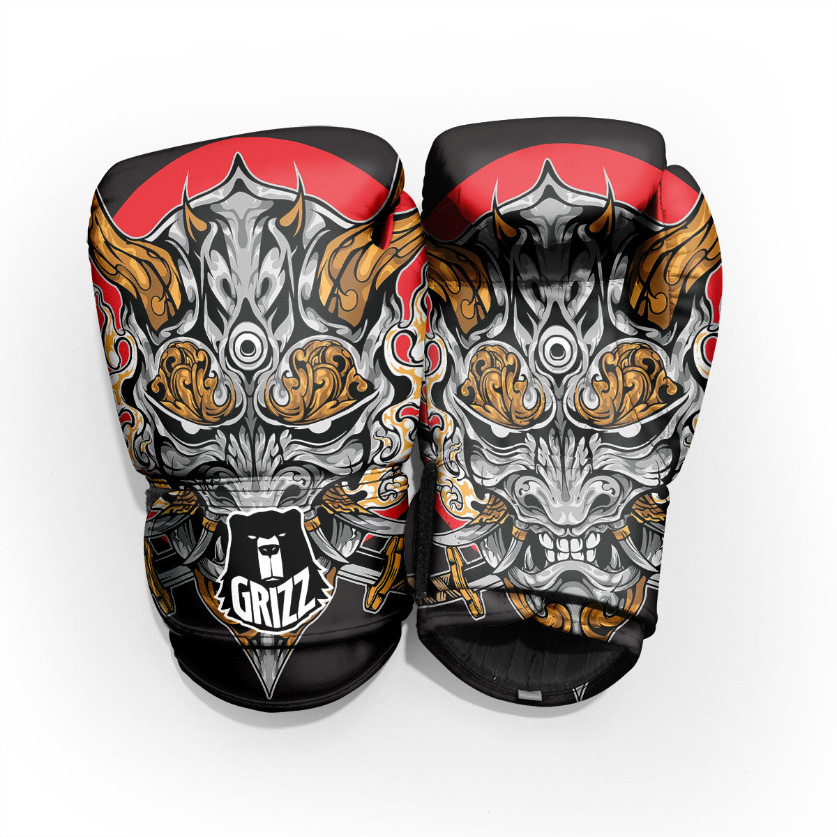 Samurai Ghost Japanese Print Pro Boxing Glove