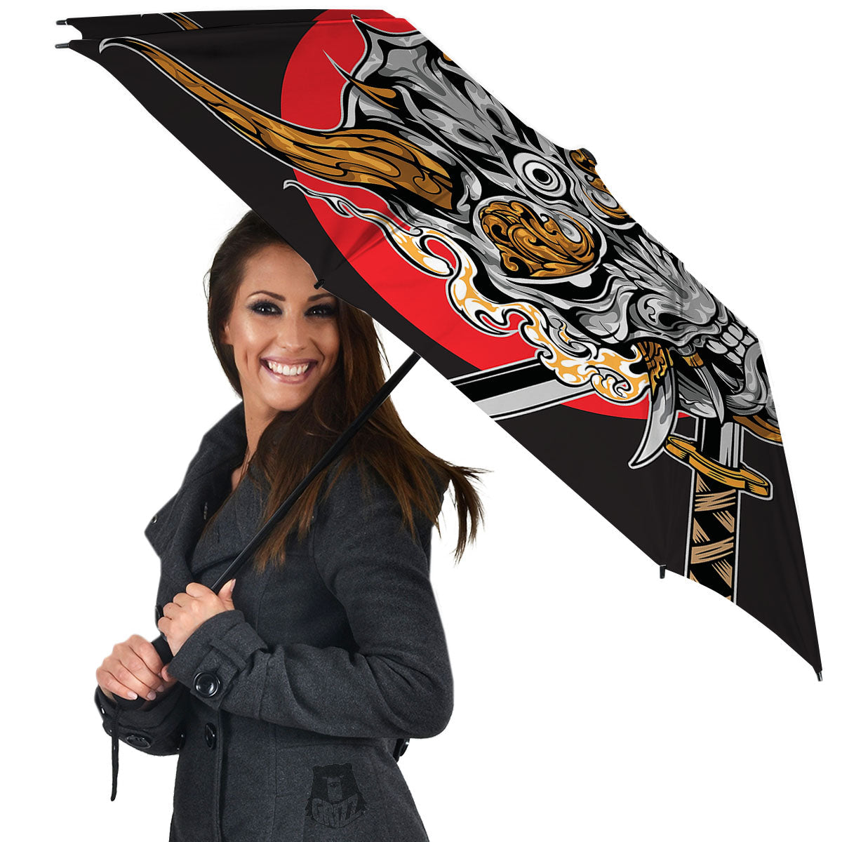 Samurai Ghost Japanese Print Umbrella-grizzshop