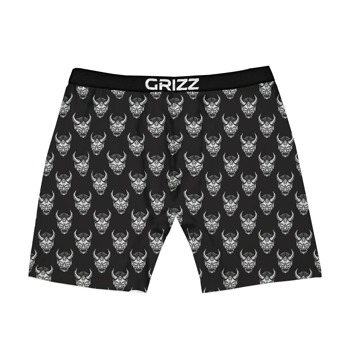 Samurai Ghost Mask Print Pattern Boxer Briefs-grizzshop